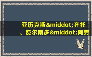 亚历克斯·齐托 、费尔南多·阿劳霍